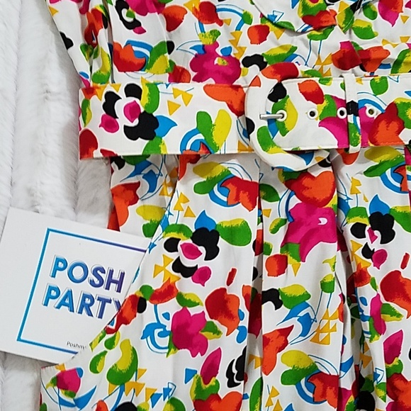 VINTAGE R.J.Stevens by Carol Escritor Floral print shoulder pads 80s Nordstrom - Picture 5 of 8